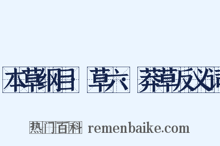 本草纲目·草六·莽草反义词是什么意思的图片